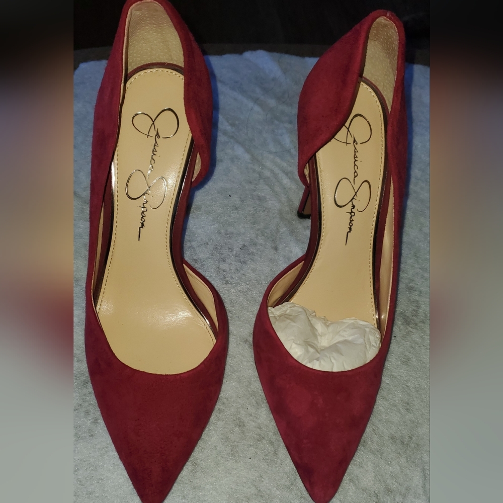 Jessica Simpson Claudette d'Orsay heel - Bava Red -7M